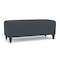 Lesro Siena Lounge Reception Loveseat Bench, Black, RS Night Sky Upholstery SN6001 - alternate 1